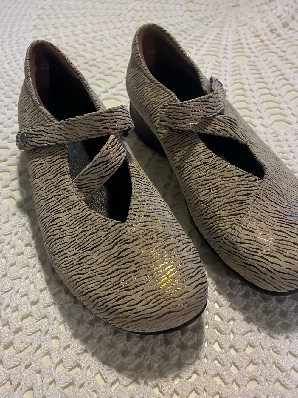 Wolky Beige Passion Mary Jane Flats size 38